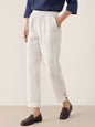 100% Linen Straight-Leg Pants with Elastic Waist PATRICE LINTICO