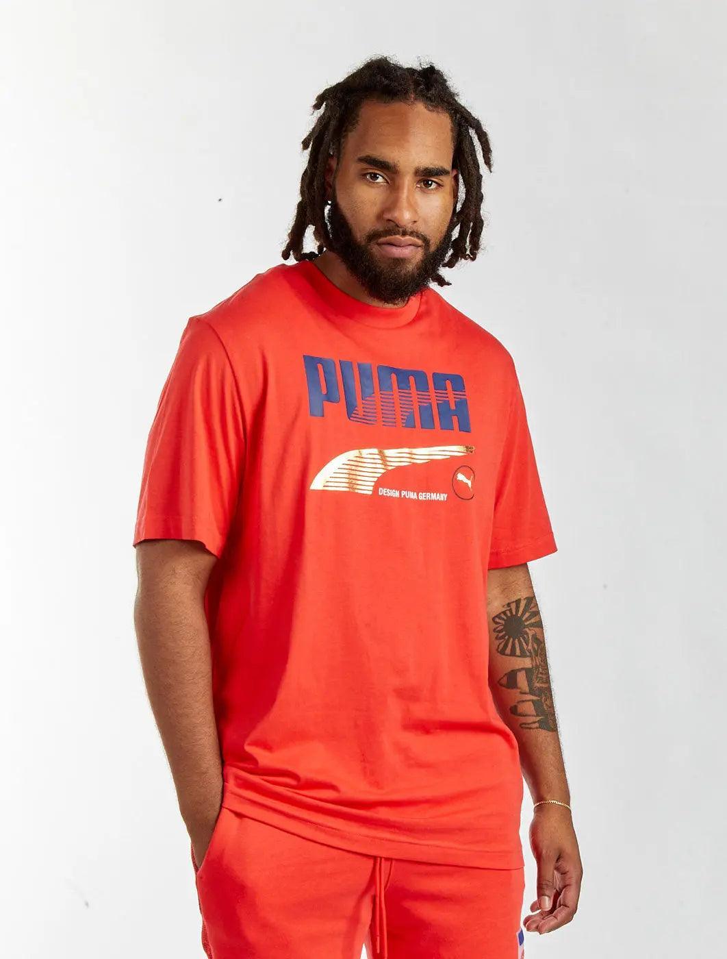 Puma Decor8 Graphic Tee Denim Exchange