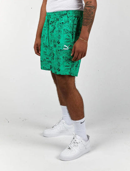 Puma Classics Super Shorts- Green Denim Exchange