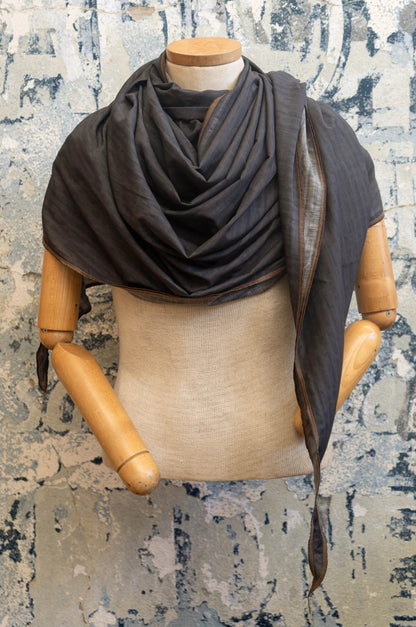 Pewter Drift Silk Scarf Late Sunday Afternoon