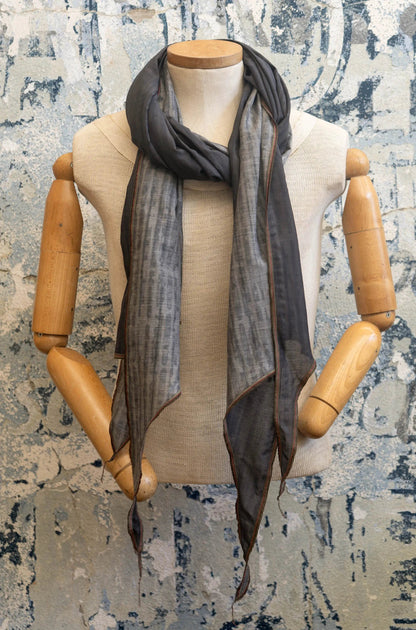 Pewter Drift Silk Scarf Late Sunday Afternoon