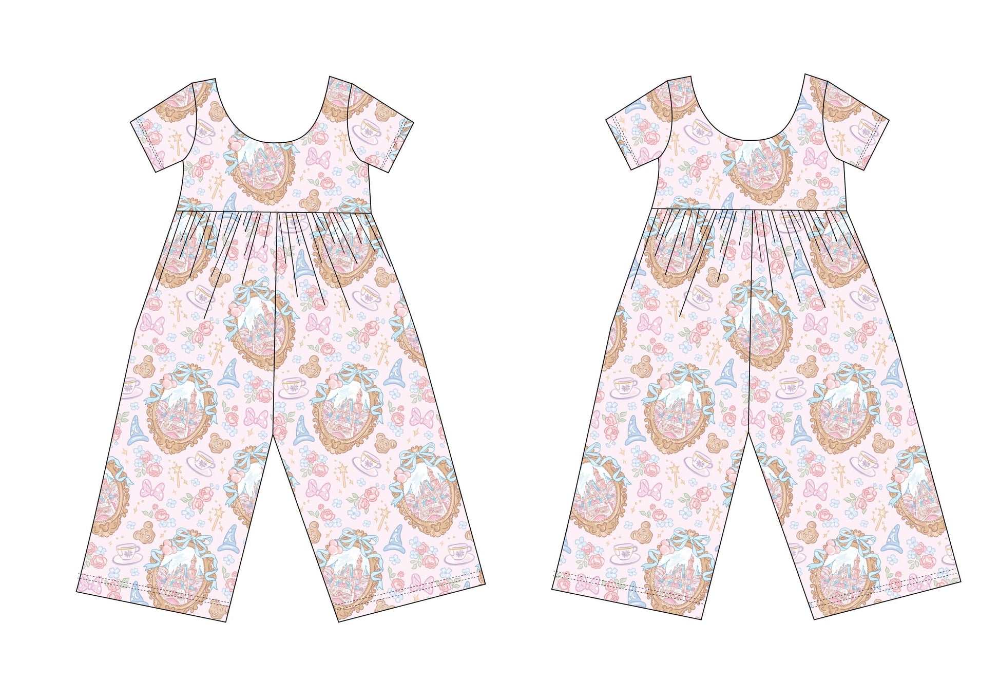 When You Wish - Wide-leg Romper Blush Lotus