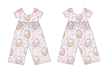 When You Wish - Wide-leg Romper Blush Lotus