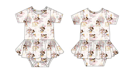 Enchanted Escapades - Bodysuit Dress Blush Lotus