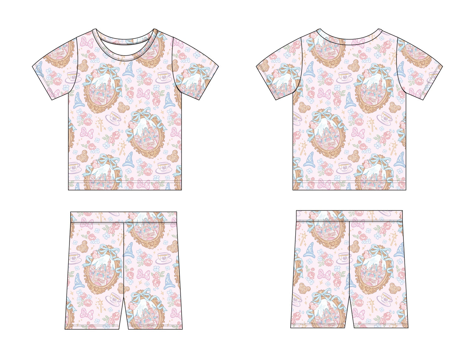 When You Wish - Biker Short Set Blush Lotus