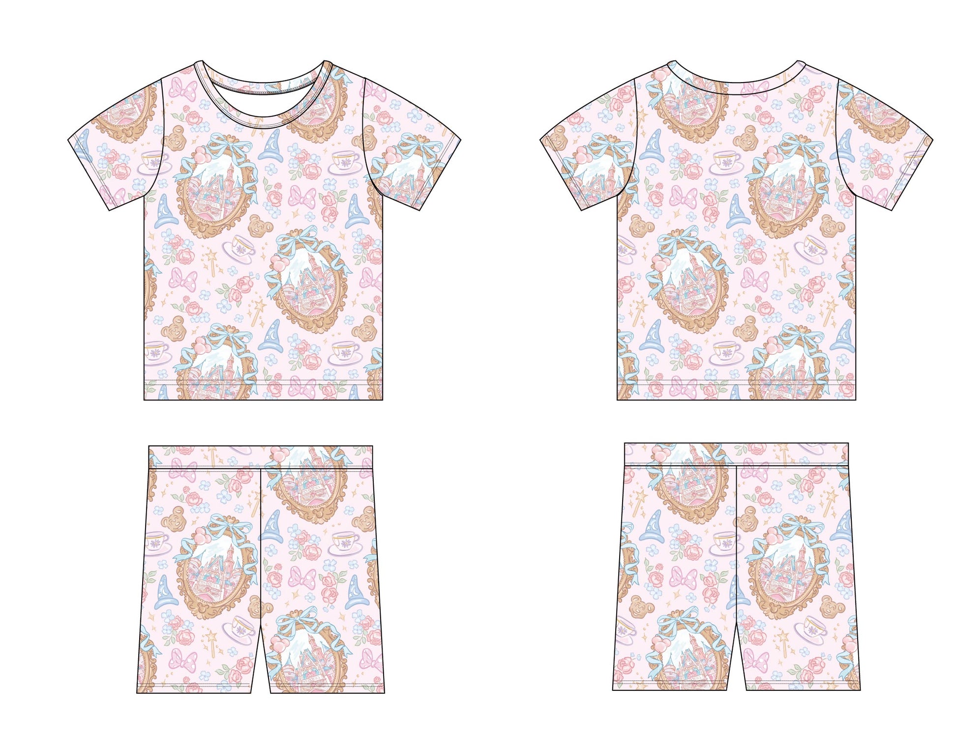 When You Wish - Biker Short Set Blush Lotus
