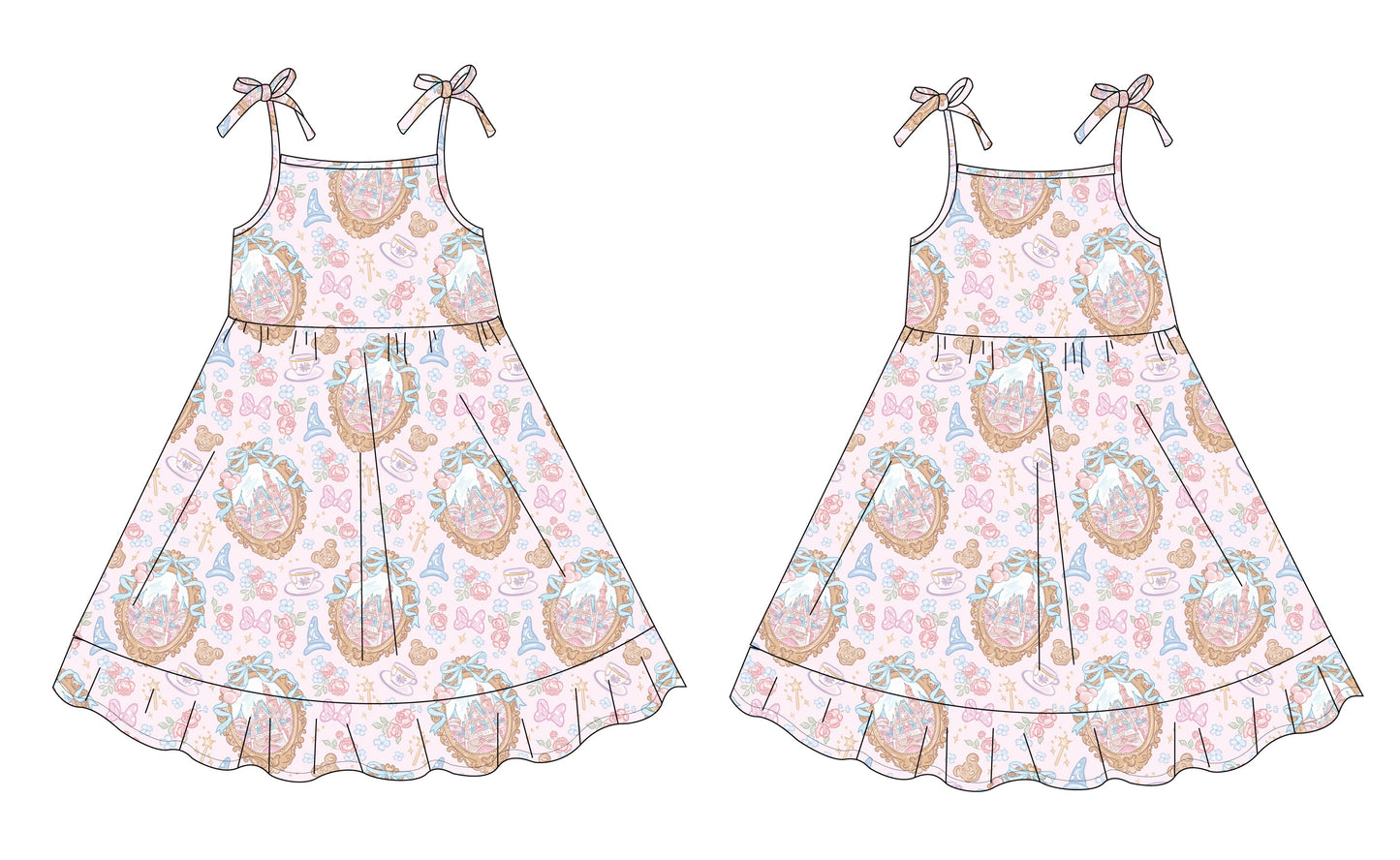 When You Wish - Twirl Dress Blush Lotus