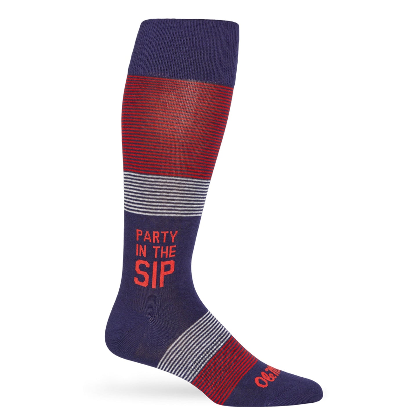 Party in the Sip - Navy Dress Socks DeadSoxy