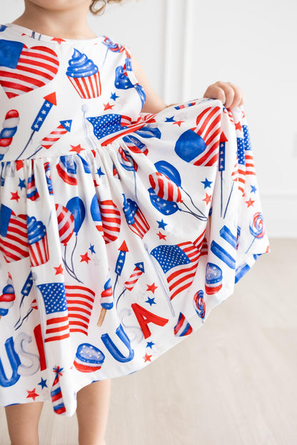 SALE Party in the USA Tank Twirl Dress