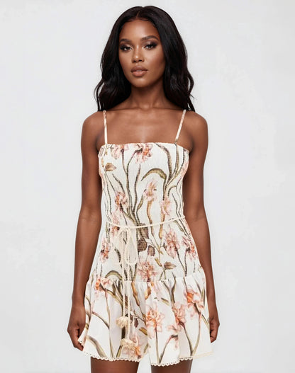 Botanic Retro Mini Dress – Off White XO, Tina