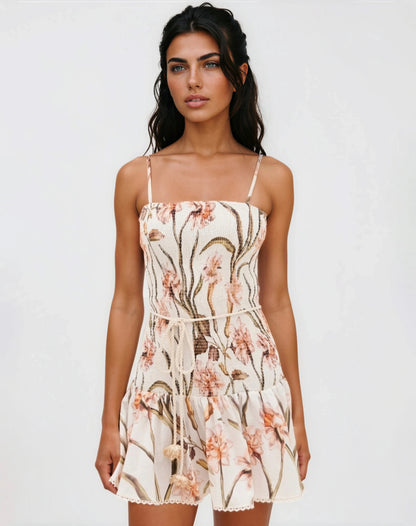Botanic Retro Mini Dress – Off White XO, Tina
