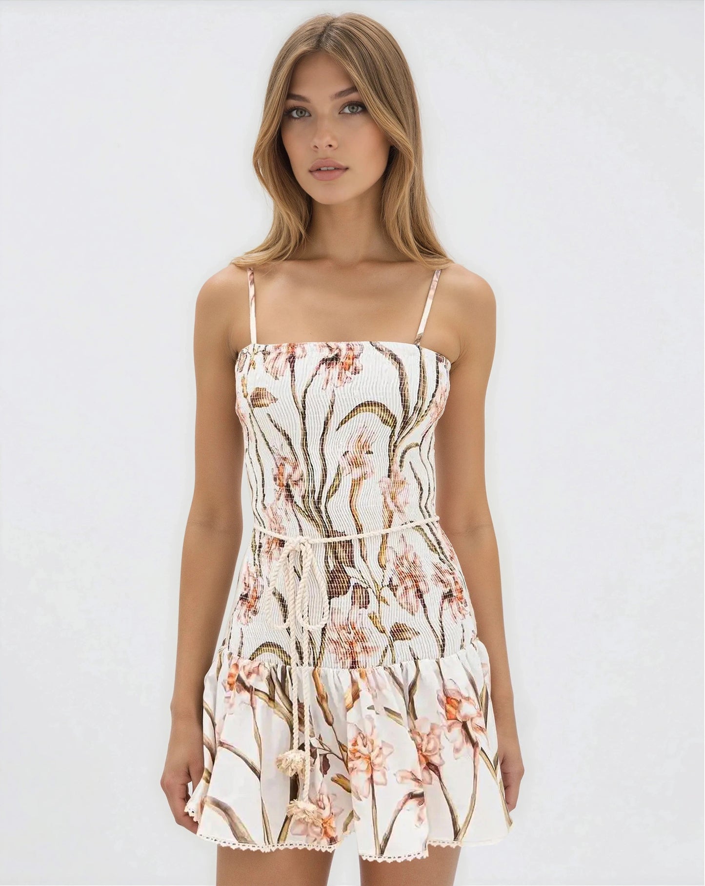 Botanic Retro Mini Dress – Off White XO, Tina