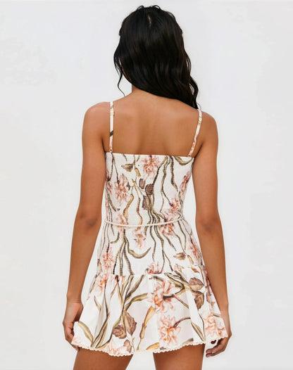Botanic Retro Mini Dress – Off White XO, Tina