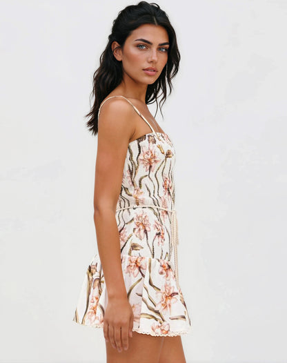 Botanic Retro Mini Dress – Off White XO, Tina