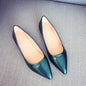Pointed Toe and Flat Work Shoes for Women in Black/Nude