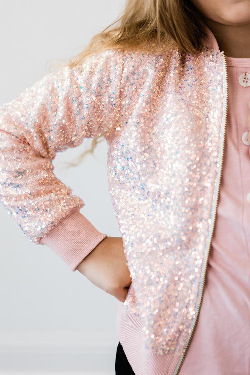 Peach Sequin Jacket Mila & Rose ®