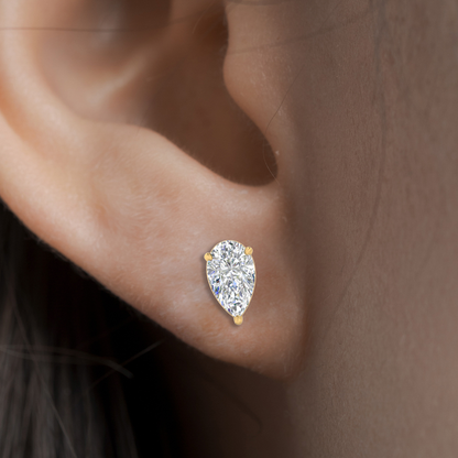 Diamond Pear Cut 3 Prong Earring Fascinating Diamonds