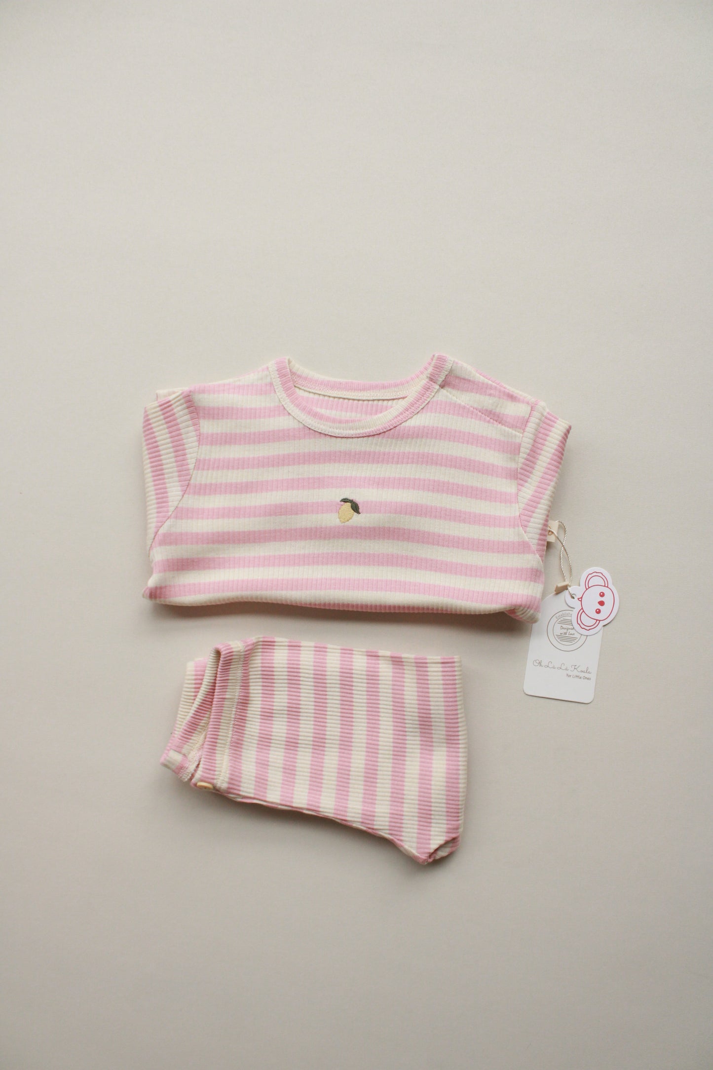 Pink Lemon Striped Honey and Hive