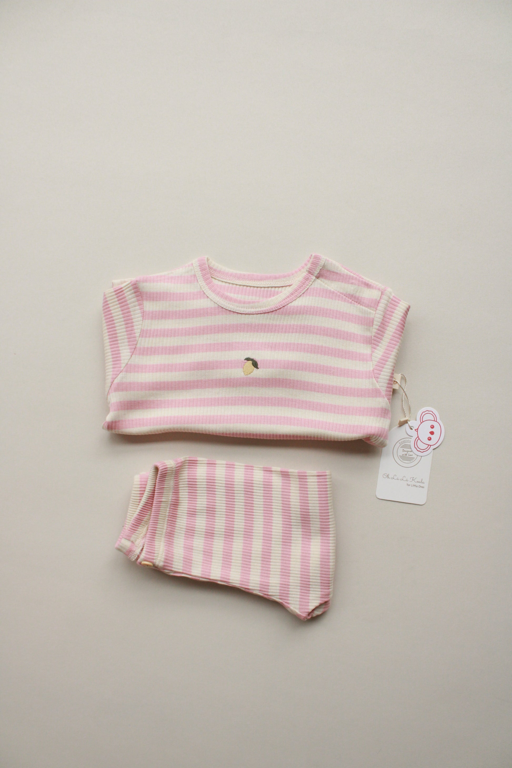 Pink Lemon Striped Honey and Hive