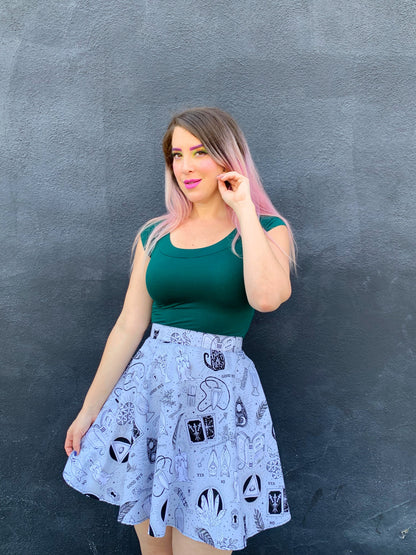 Retro Boat Neck Top in Hunter Green - Plus Sizes only Retrolicious