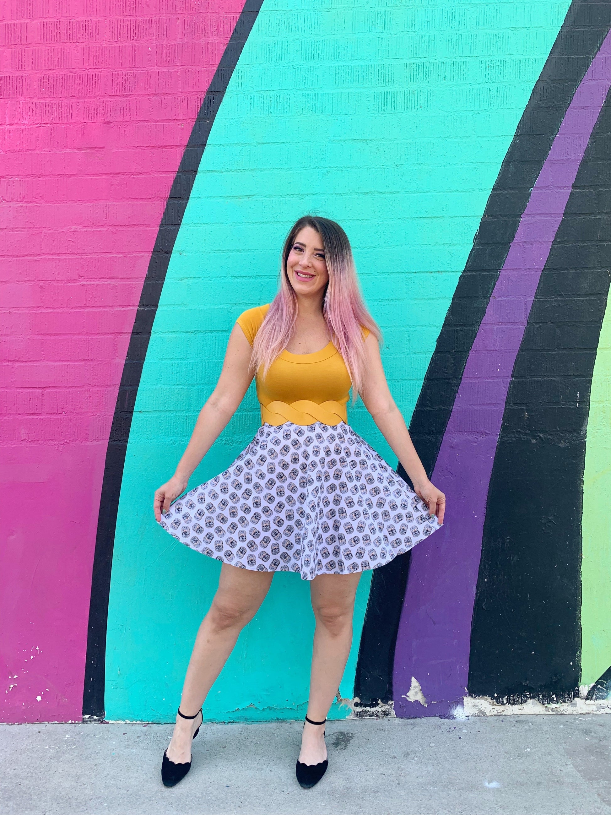 Hedgehog Skater Skirt Retrolicious