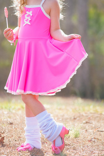 Molly Athleisure Dress - Barbie Pink Always In Bloom Clothing Co