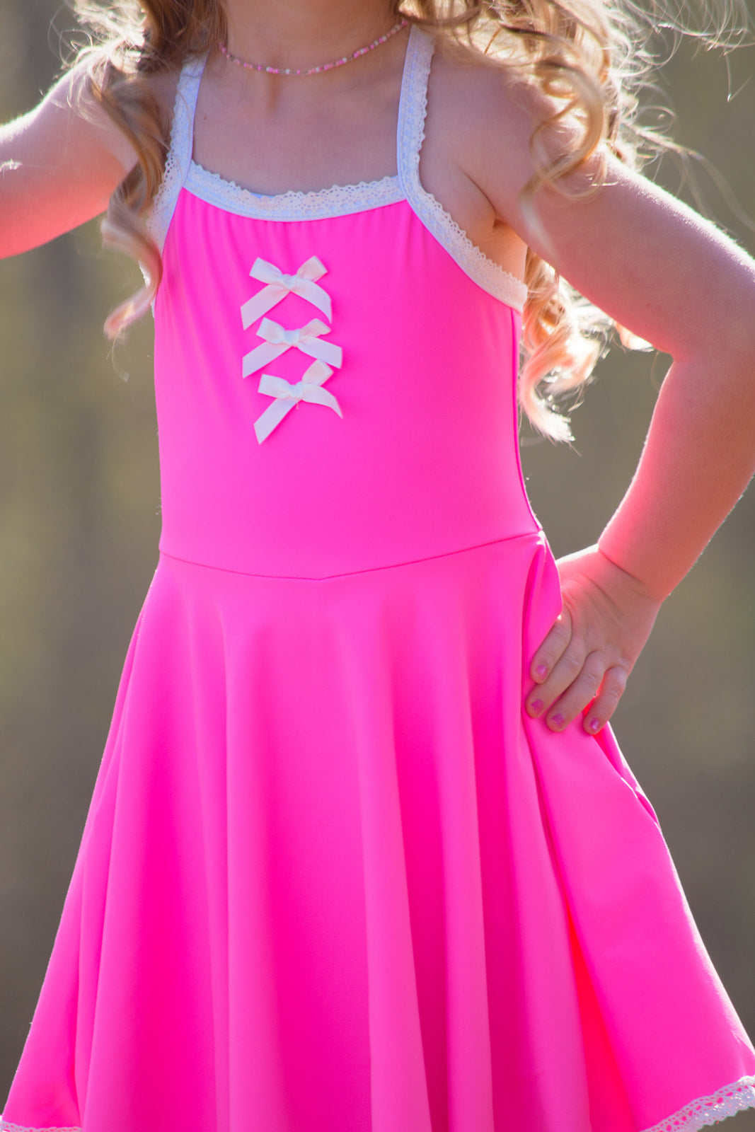 Molly Athleisure Dress - Barbie Pink Always In Bloom Clothing Co