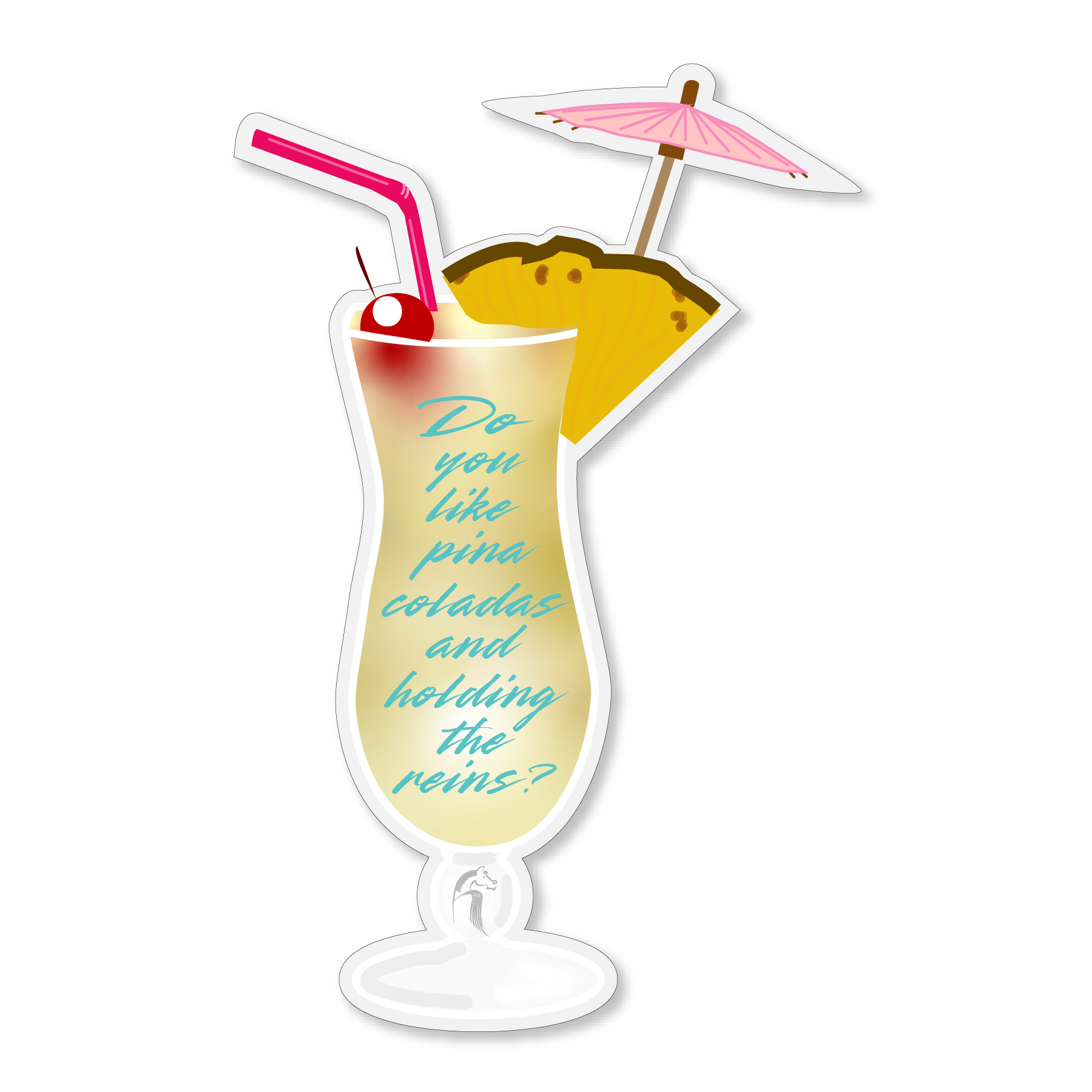 Pina Colada Sticker Horseplay Apparel