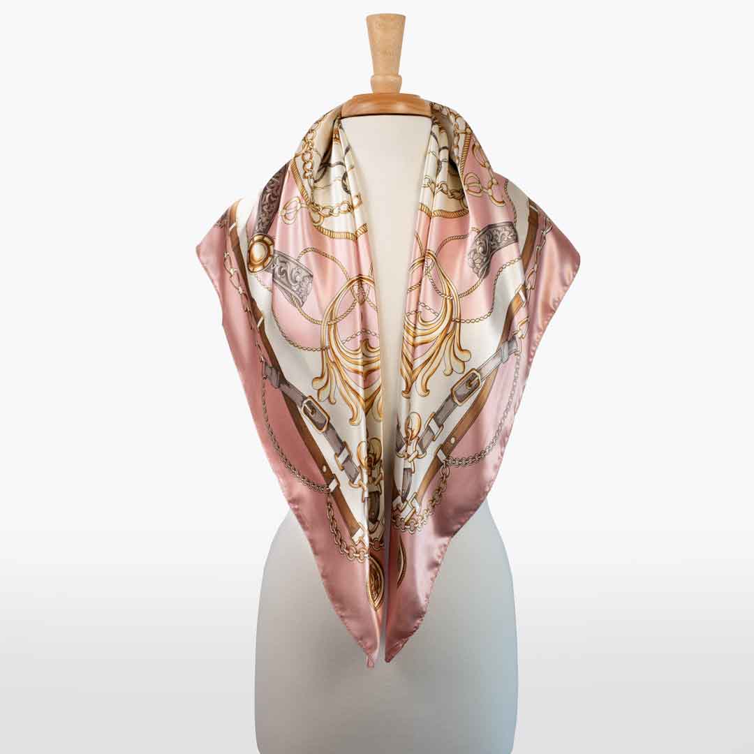 Aurélie- Stylized Equestrian Scarf in Primrose Urban-Equestrian