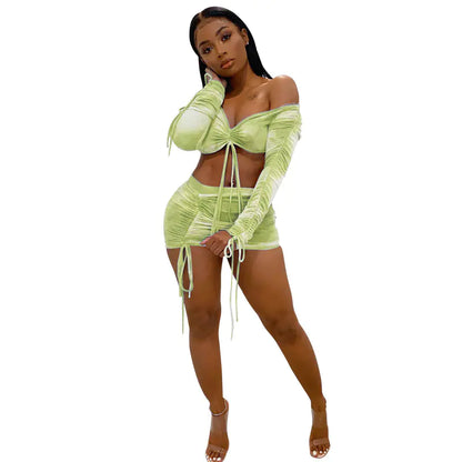 Women's  Two-Piece Dress Set with Print