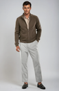 Pleated Wool Trouser Pants - Heather Grey Buki