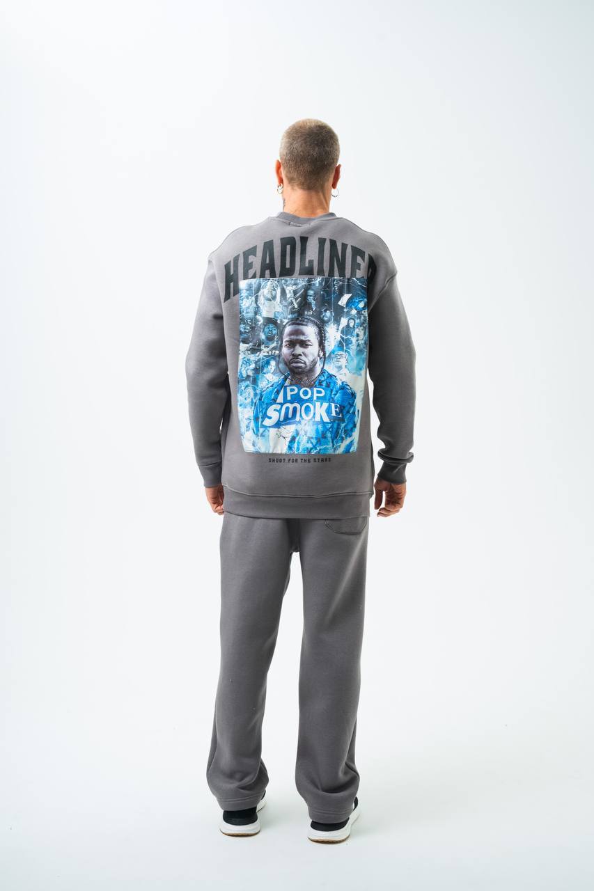 Pop Smoke "Headliner" Graphic Unisex Oversized Sweatshirt Withinblack