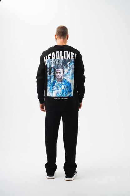 Pop Smoke "Headliner" Graphic Unisex Oversized Sweatshirt Withinblack