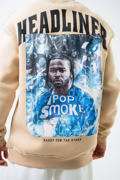 Pop Smoke "Headliner" Graphic Unisex Oversized Sweatshirt Withinblack