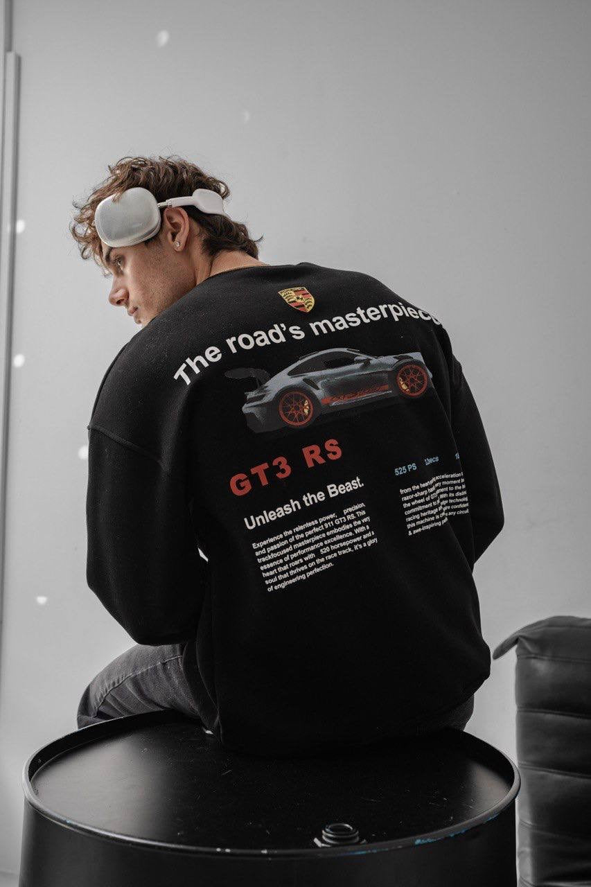 Porsche Printed Oversized Sweatshirt Withinblack