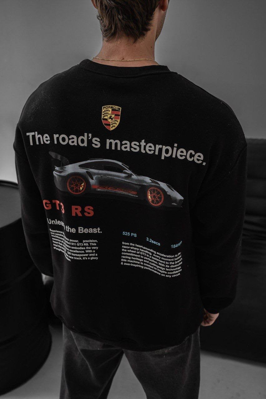 Porsche Printed Oversized Sweatshirt Withinblack