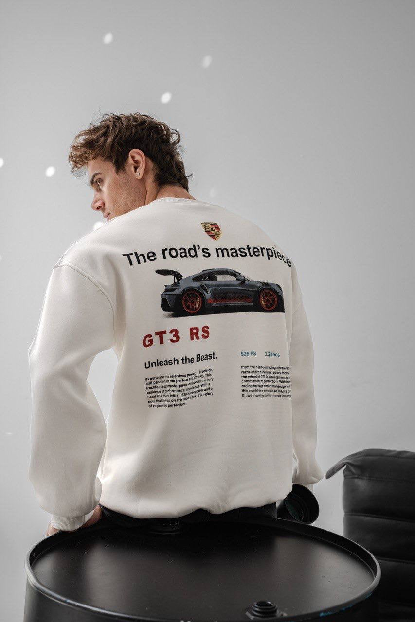 Porsche Printed Oversized Sweatshirt Withinblack