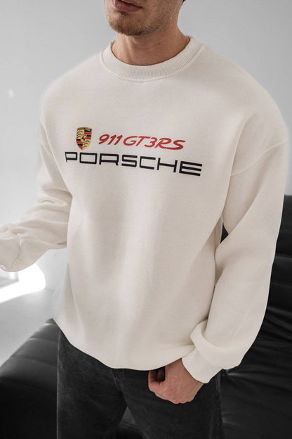 Porsche Printed Oversized Sweatshirt Withinblack