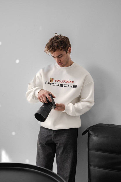 Porsche Printed Oversized Sweatshirt Withinblack