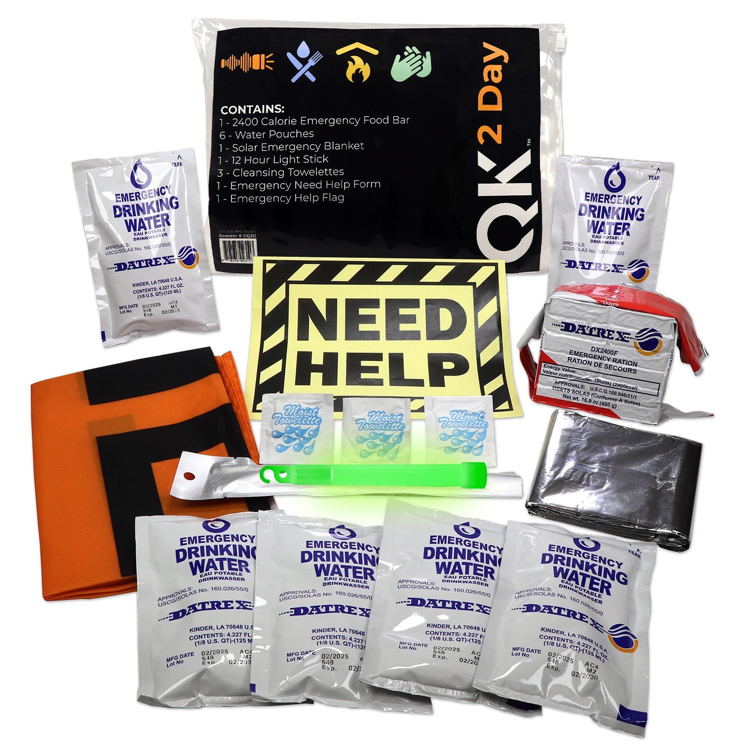 Quake Kits 2 Day Quick Grab Kit in Resealable Bag quakekits.com