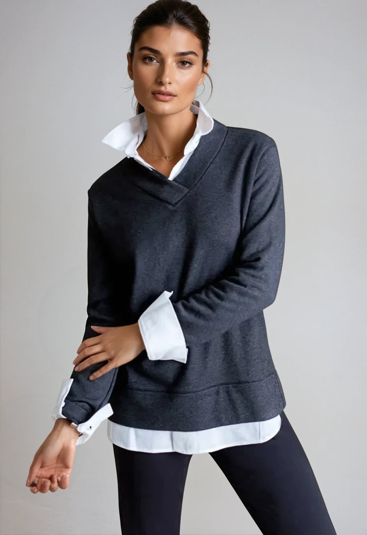 Power Vee 'Sweater' Sweatshirt - Camel Buki