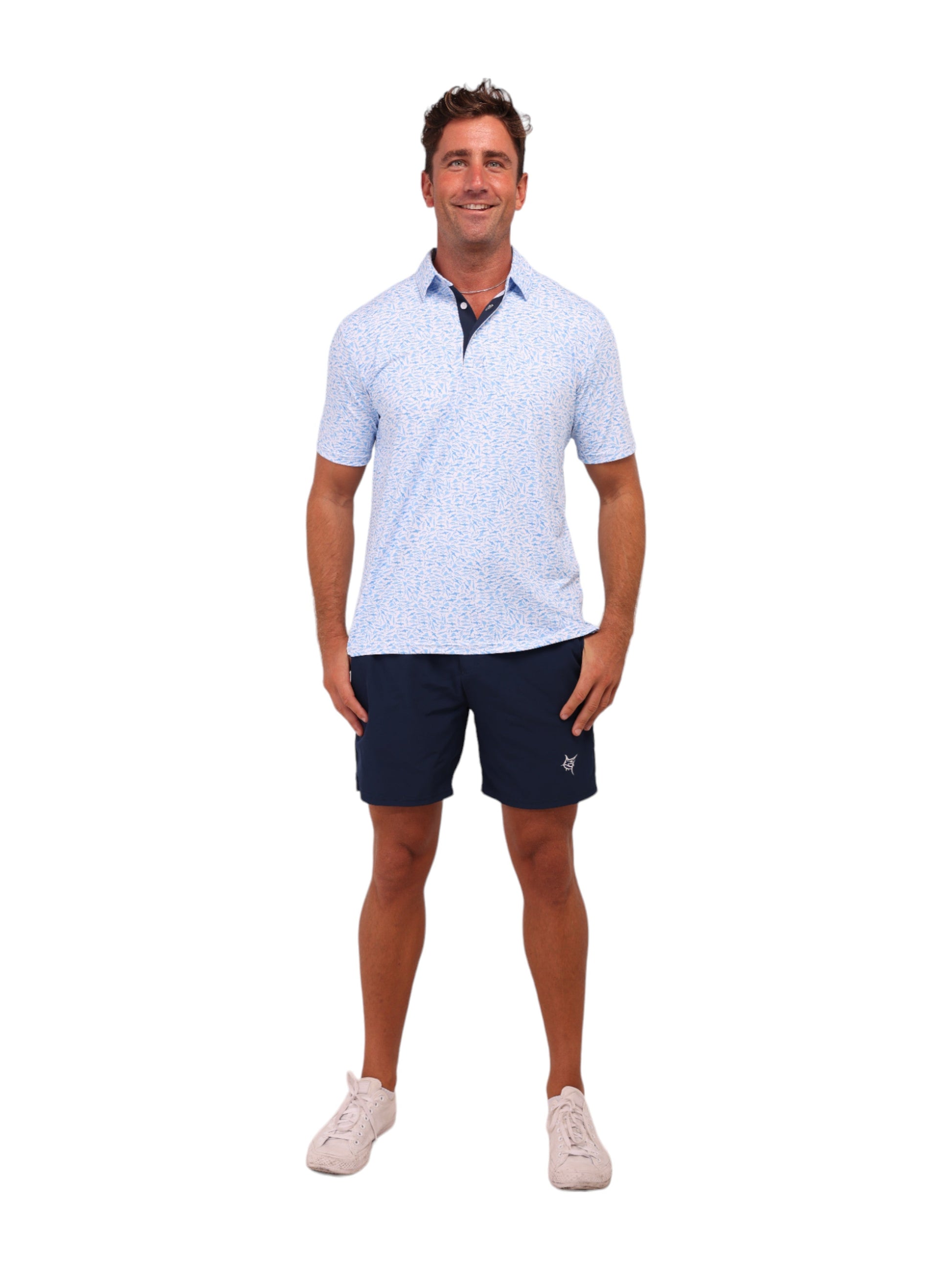 Predator Print Polo White Water Life