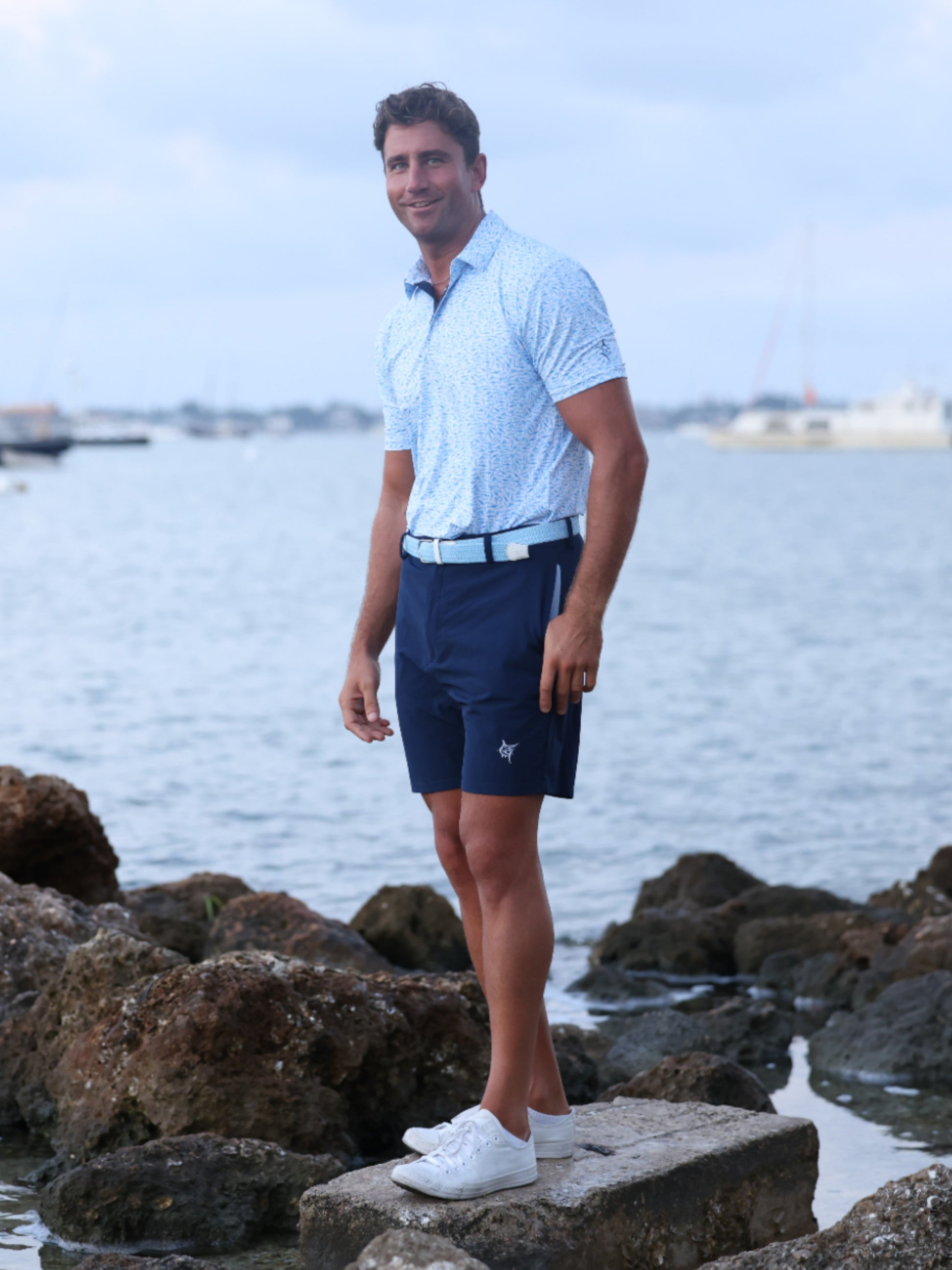 Predator Print Polo White Water Life