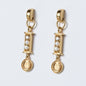 Prism - Pearl Horseshoe Coin Earring Urban-Equestrian