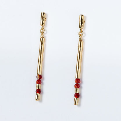 Prism - Carnelian Horseshoe Coin Earring Urban-Equestrian