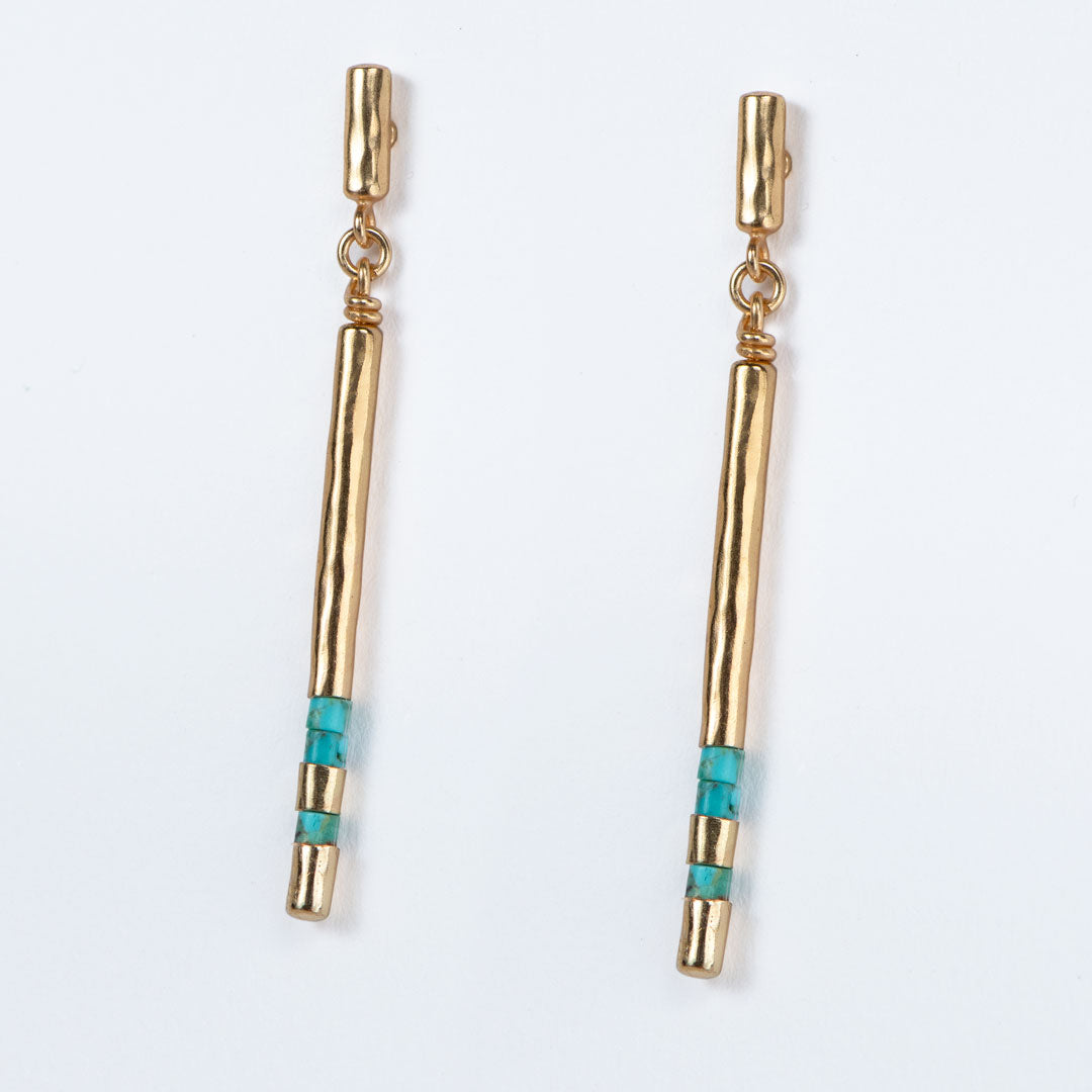 Prism - Turquoise Horseshoe Coin Earring Urban-Equestrian