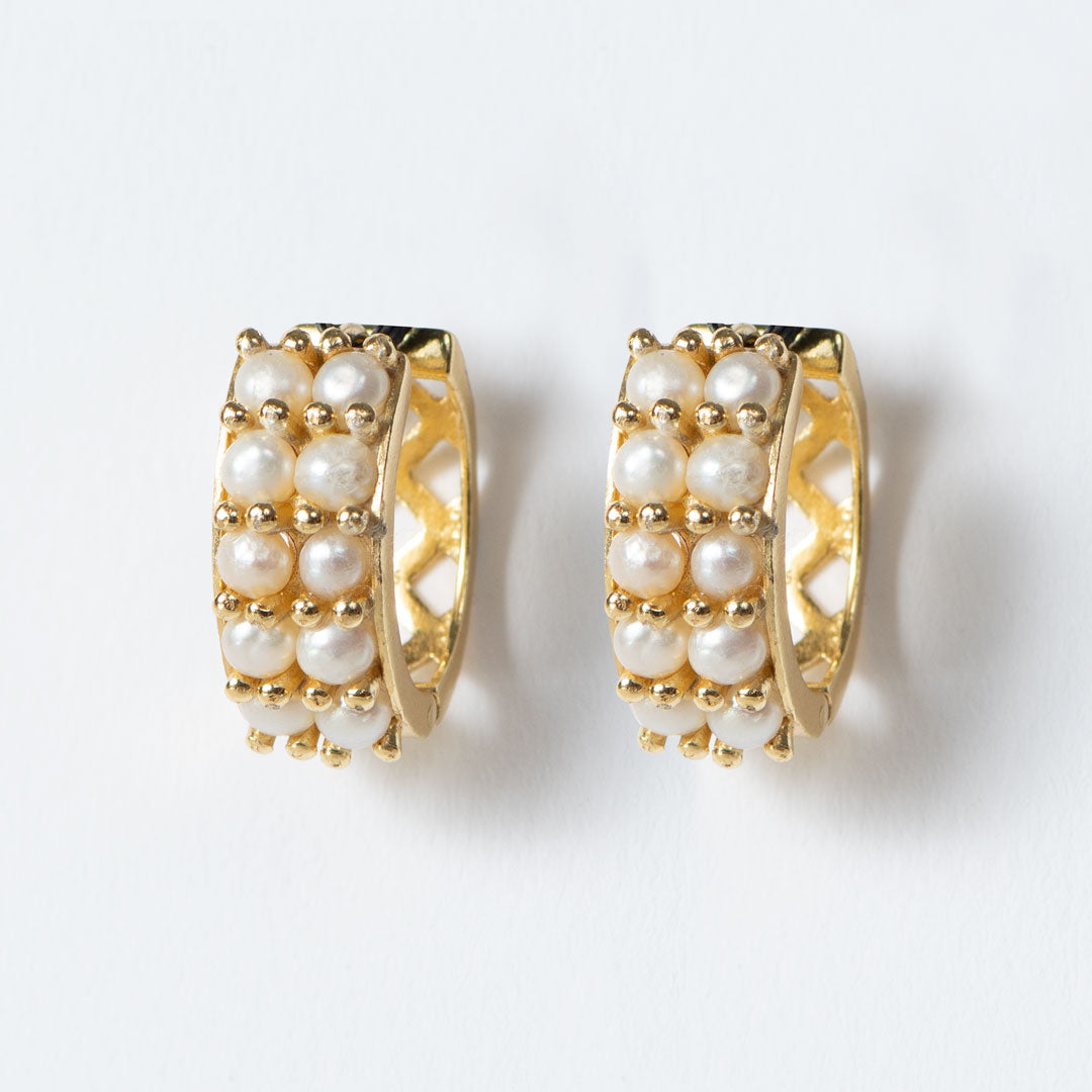 Prism - Pearl Horseshoe Coin Earring Urban-Equestrian