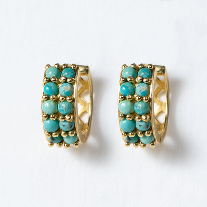Prism - Turquoise Horseshoe Coin Earring Urban-Equestrian