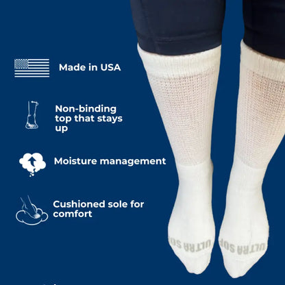 Men's Ultra-Soft Upper Calf Diabetic Socks (4 Pair) DSC