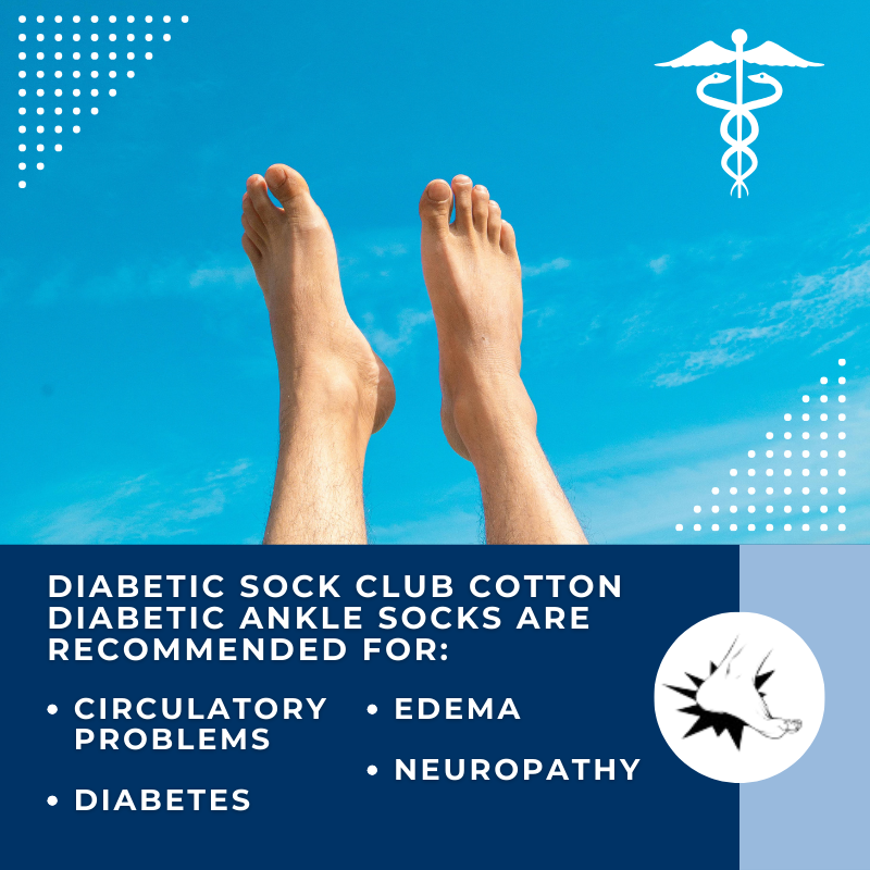Women's Cotton Diabetic Ankle Socks (6 Pair) DSC